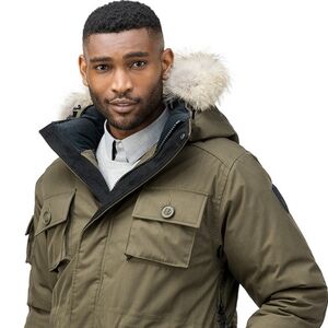 Barry Down Parka Men's Large Military with Fur